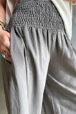Lock Shirring Barrel Pant Earth